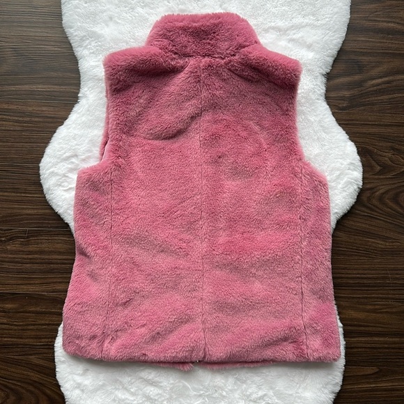 J.Crew Women's Plush Faux Fur Full Zip Vest Guava size S - Picture 7 of 8
